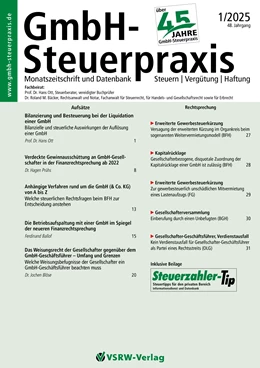Abbildung von GmbH-Steuerpraxis | 43. Auflage | 2025 | beck-shop.de