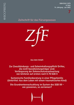 Abbildung von Zeitschrift für das Fürsorgewesen (ZfF) | 70. Auflage | 2025 | beck-shop.de