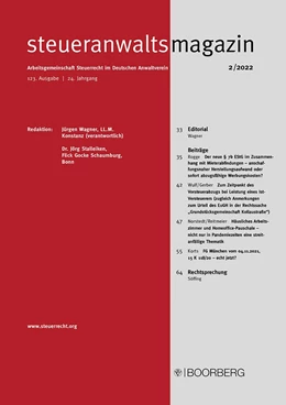 Abbildung von steueranwaltsmagazin | 20. Auflage | 2025 | beck-shop.de