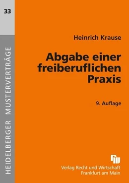 Abbildung von Krause | Abgabe einer freiberuflichen Praxis | 9. Auflage | 2010 | 33 | beck-shop.de