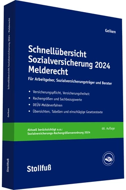 Abbildung von Schnellübersicht Sozialversicherung Melderecht • Online | 1. Auflage | | beck-shop.de