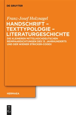 Abbildung von Holznagel | Handschrift – Texttypologie - Literaturgeschichte | 1. Auflage | 2026 | 124 | beck-shop.de