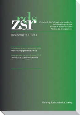 Abbildung von Schweizerischer Juristentag 2010: Journé des Juristes Suisses 2010 • Heft 2 | 1. Auflage | 2010 | Band 129/II/2 | beck-shop.de