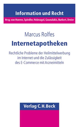 Abbildung von Rolfes | Internetapotheken | 1. Auflage | 2003 | Band 47 | beck-shop.de