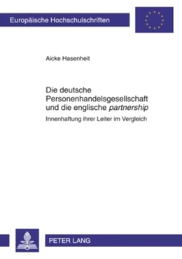 Abbildung von Hasenheit | Die deutsche Personenhandelsgesellschaft und die englische partnership | 1. Auflage | 2010 | 5005 | beck-shop.de