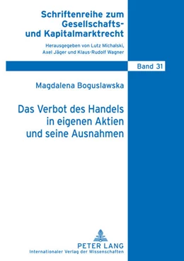 Abbildung von Boguslawska | Das Verbot des Handels in eigenen Aktien und seine Ausnahmen | 1. Auflage | 2010 | 31 | beck-shop.de