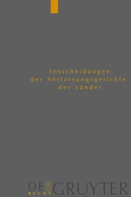 Abbildung von Mitglieder der Gerichte | Entscheidungen der Verfassungsgerichte der Länder = LVerfGE | 1. Auflage | 2011 | 20 | beck-shop.de