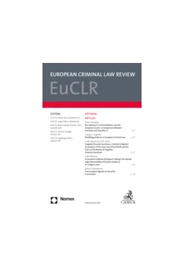 Abbildung von EuCLR • European Criminal Law Review | 8. Auflage | 2025 | beck-shop.de