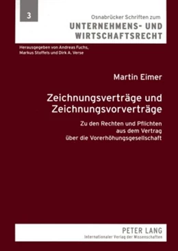 Abbildung von Eimer | Zeichnungsverträge und Zeichnungsvorverträge | 1. Auflage | 2008 | 3 | beck-shop.de