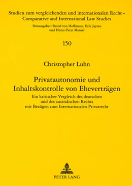 Abbildung von Luhn | Privatautonomie und Inhaltskontrolle von Eheverträgen | 1. Auflage | 2008 | 150 | beck-shop.de