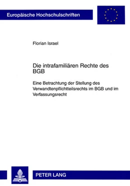 Abbildung von Israel | Die intrafamiliären Rechte des BGB | 1. Auflage | 2008 | 4780 | beck-shop.de
