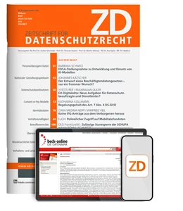 Abbildung von ZD • Zeitschrift für Datenschutz | 8. Auflage | 2025 | beck-shop.de