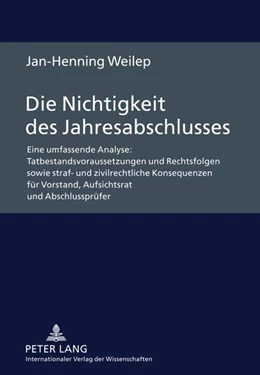 Abbildung von Weilep | Die Nichtigkeit des Jahresabschlusses | 1. Auflage | 2011 | beck-shop.de
