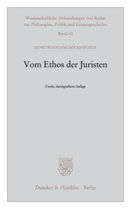 Abbildung von Böckenförde | Vom Ethos der Juristen | 2. Auflage | 2011 | 60 | beck-shop.de