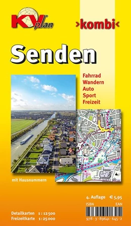 Abbildung von Senden, KVplan, Radkarte/Wanderkarte/Stadtplan, 1:25.000 / 1:12.500 | 4. Auflage | 2015 | beck-shop.de