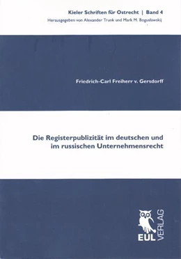 Abbildung von Gersdorff | Die Registerpublizität im deutschen und im russischen Unternehmensrecht | 1. Auflage | 2011 | 4 | beck-shop.de