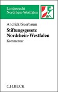 Cover Stiftungsgesetz für das Land Nordrhein-Westfalen: StiftG NRW