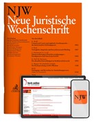Cover NJW • Neue Juristische Wochenschrift