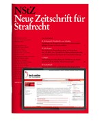 Cover NStZ • Neue Zeitschrift für Strafrecht