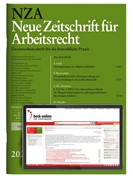 Cover NZA • Neue Zeitschrift für Arbeitsrecht