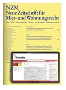 Cover NZM • Neue Zeitschrift für Miet- und Wohnungsrecht