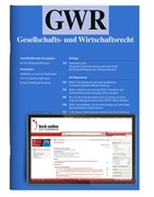 Cover GWR • Gesellschafts- und Wirtschaftsrecht