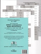 Cover DÜRIG: Landesgesetze Baden-Württemberg - Dürckheim-Register (Nr. 3099)