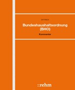 Cover Bundeshaushaltsordnung (BHO) - mit Aktualisierungsservice