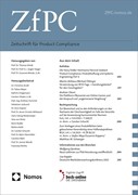 Cover ZfPC • Zeitschrift für Product Compliance