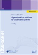 Cover Allgemeine Wirtschaftslehre für Steuerfachangestellte - Lösungsheft