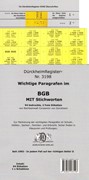 Cover BGB Bürgerliches Gesetzbuch - Wichtige §§ mit Stichworten - Dürckheim-Register Nr. (3198)