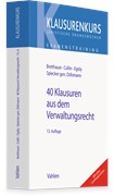 Cover 40 Klausuren aus dem Verwaltungsrecht