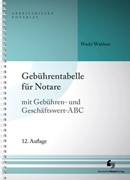 Cover Gebührentabelle für Notare
