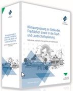 Cover Klimaanpassung an Gebäuden, Freiflächen sowie in der Stadt- und Landschaftsplanung