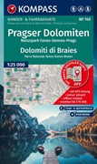Cover KOMPASS Wanderkarte 145 Pragser Dolomiten, Naturpark Fanes-Sennes-Prags / Dolomiti di Braies, Parco Naturale Fanes-Senes-Braies 1:25.000