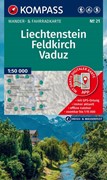 Cover KOMPASS Wanderkarte 21 Liechtenstein, Feldkirch, Vaduz 1:50.000