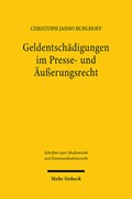 Cover Geldentschädigungen im Presse- und Äußerungsrecht