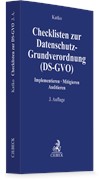 Cover Checklisten zur Datenschutz-Grundverordnung (DS-GVO)