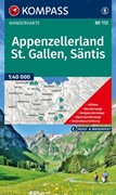 Cover KOMPASS Wanderkarte 112 Appenzellerland, St. Gallen, Säntis 1:40.000