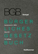 Cover Kommentar zum Bürgerlichen Gesetzbuch mit Einführungsgesetz und Nebengesetzen (BGB) (Soergel). Band 25, Sachenrecht 4: WEG