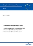 Cover Abdingbarkeit des § 616 BGB