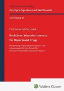 Cover Rechtliche Schutzinstrumente für Repurposed Drugs (GEW 65)