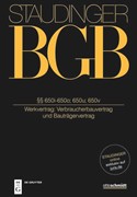 Cover Staudinger BGB §§ 650i-650o; 650u-650v (Verbraucherbauvertrag und Bauträgervertrag)