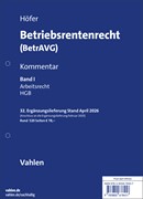 Cover Betriebsrentenrecht (BetrAVG) Band I: Arbeitsrecht: 32. Ergänzungslieferung