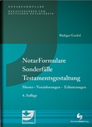 Cover NotarFormulare Sonderfälle Testamentsgestaltung