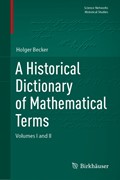 Cover A Historical Dictionary of Mathematical Terms