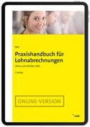 Cover Praxishandbuch für Lohnabrechnungen (Online Version)
