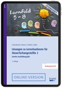Cover Lösungen zu Lernsituationen für Steuerfachangestellte 2 (Online Version)