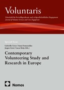 Cover Contemporary Volunteering Study and Research in Europe