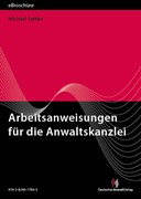Cover Arbeitsanweisungen für die Anwaltskanzlei - eBroschüre (PDF)